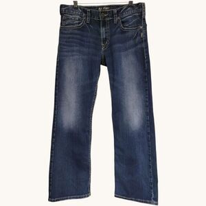 Silver Jeans Zac Relaxed Straight Bootcut Jeans Mens, Measures 35x31 (tag 34x32)